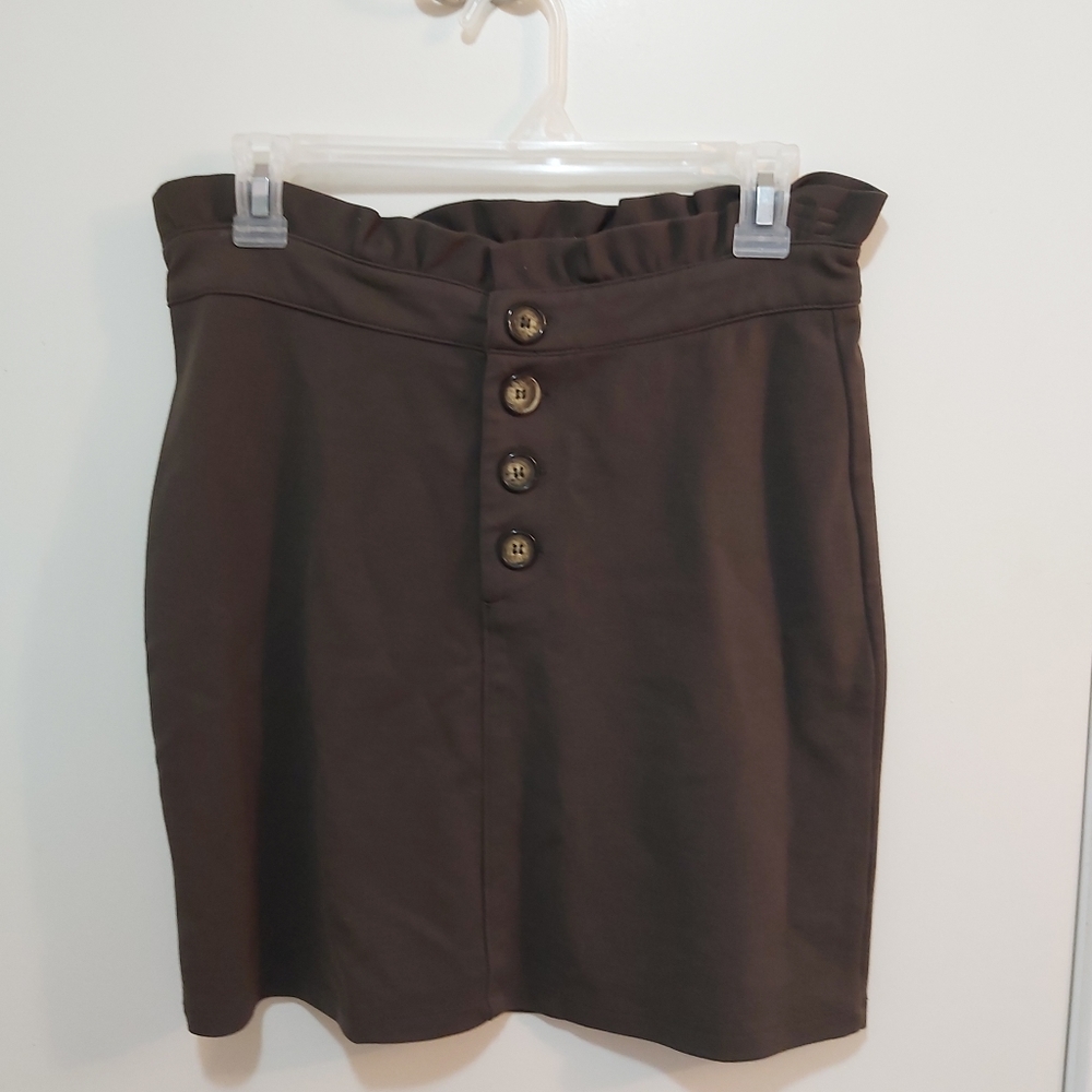 🤯 2/$15 Ardene Olive Green Buttoned Skirt Size 4